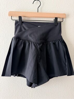 JoyLab Black Pleated Crossover Athletic Tennis Skort XS
